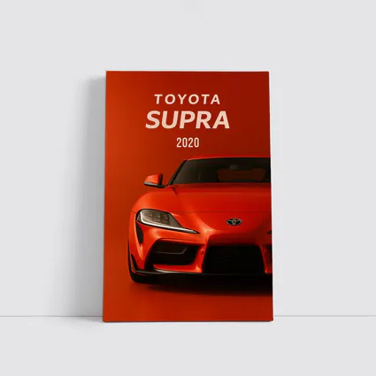 Toyota Supra 2020 Red Orange Background