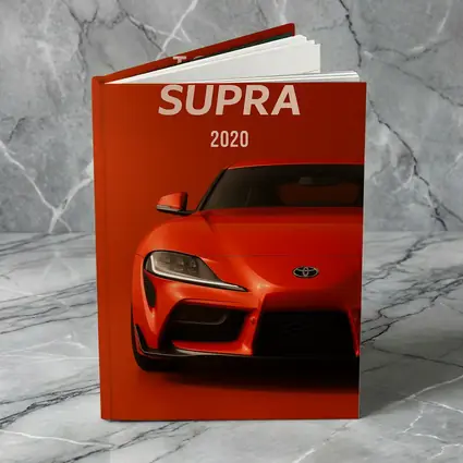 Toyota Supra 2020 Red Orange Background