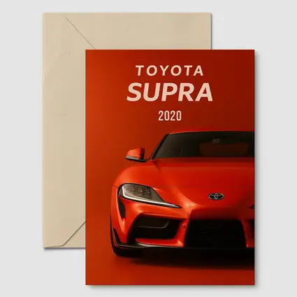 Toyota Supra 2020 Red Orange Background