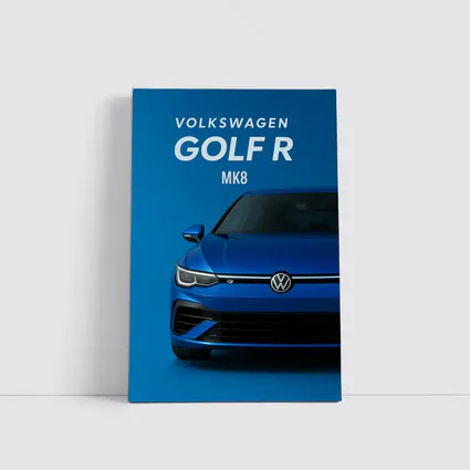 Volkswagen Golf R MK8 Blue Front View