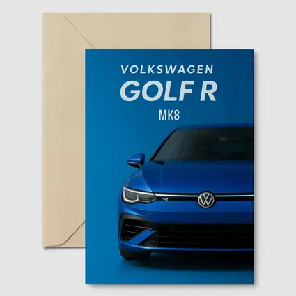 Volkswagen Golf R MK8 Blue Front View