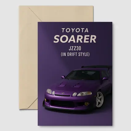 Toyota Soarer JZZ30 Purple Drift Style Art