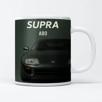 Toyota Supra A80 Dark Green Studio Art