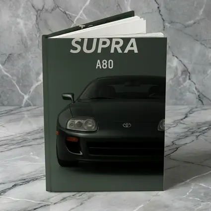 Toyota Supra A80 Dark Green Studio Art