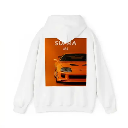 Toyota Supra A80 Orange Minimal Art