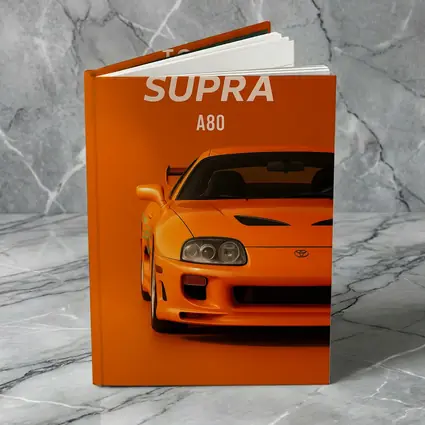 Toyota Supra A80 Orange Minimal Art