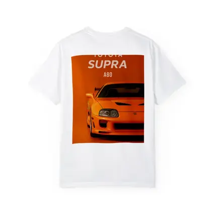 Toyota Supra A80 Orange Minimal Art