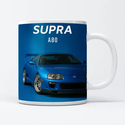 Toyota Supra A80 Blue Studio Art