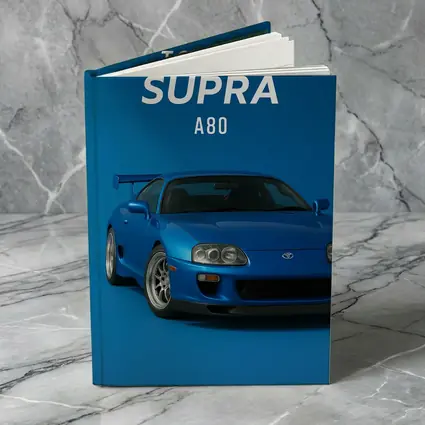 Toyota Supra A80 Blue Studio Art