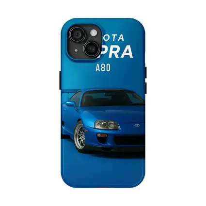 Toyota Supra A80 Blue Studio Art