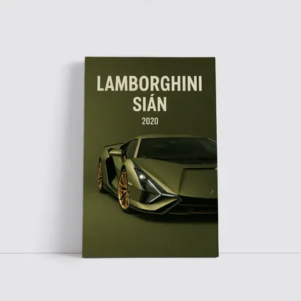 Lamborghini Sian Green Supercar Art Print