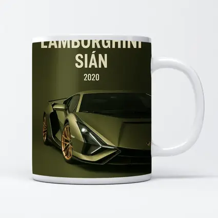 Lamborghini Sian Green Supercar Art Print