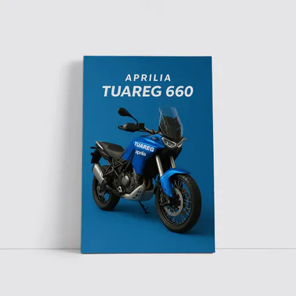 Aprilia Tuareg Adventure Motorcycle Blue Background