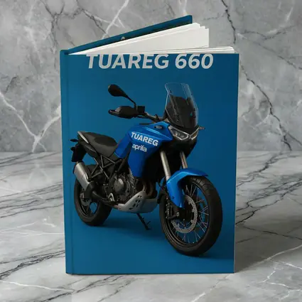 Aprilia Tuareg Adventure Motorcycle Blue Background