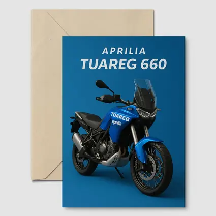 Aprilia Tuareg Adventure Motorcycle Blue Background