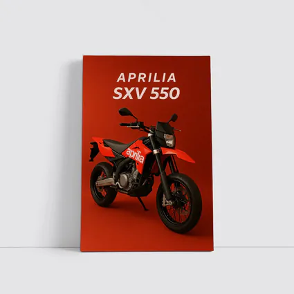Aprilia SXV 550 Supermoto Red Background