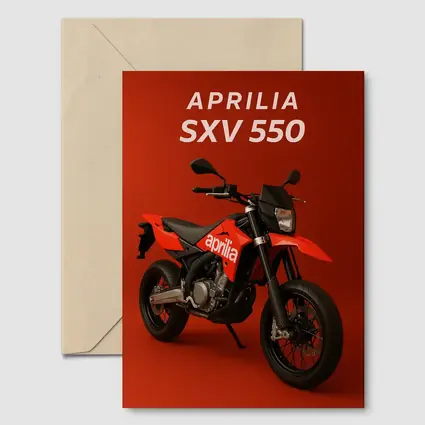 Aprilia SXV 550 Supermoto Red Background