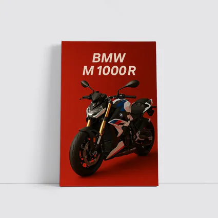 BMW M1000R Naked Bike Red Background