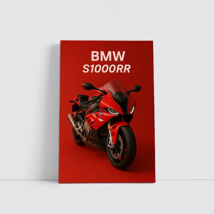 BMW S1000RR Red Sport Bike Art