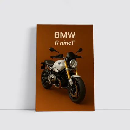 BMW R nineT Motorcycle Brown Background