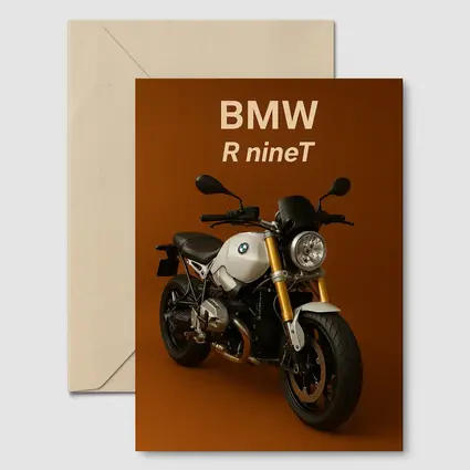 BMW R nineT Motorcycle Brown Background