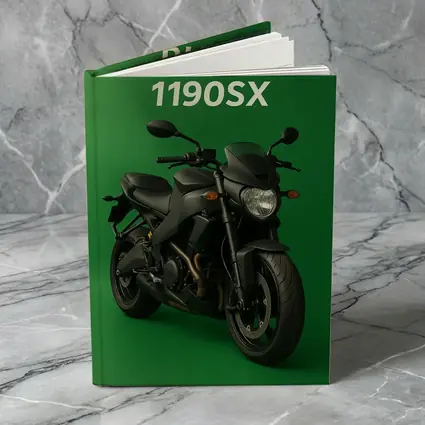 Buell 1190SX Streetfighter Motorcycle Green Background