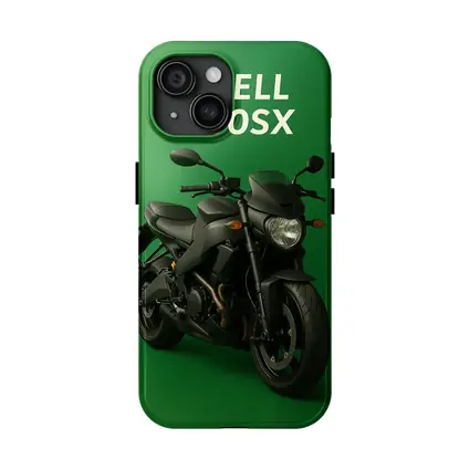 Buell 1190SX Streetfighter Motorcycle Green Background