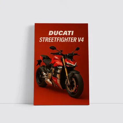 Ducati Streetfighter V4 Motorcycle Red Background