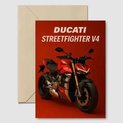 Ducati Streetfighter V4 Motorcycle Red Background