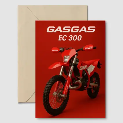 GASGAS EC 300 Dirt Bike Red Background
