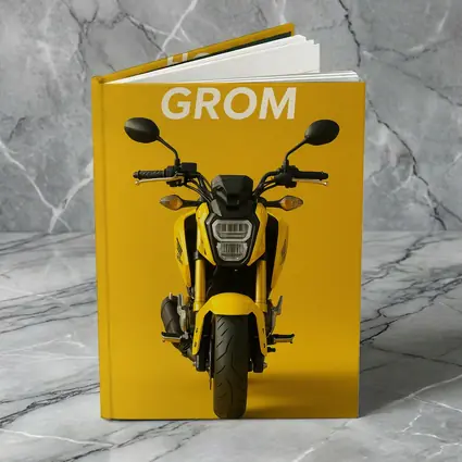 Honda Grom Yellow Motorcycle Front View
