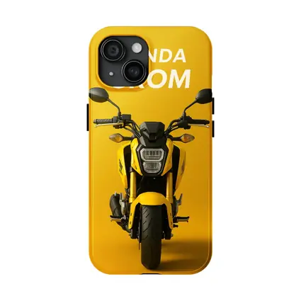 Honda Grom Yellow Motorcycle Front View