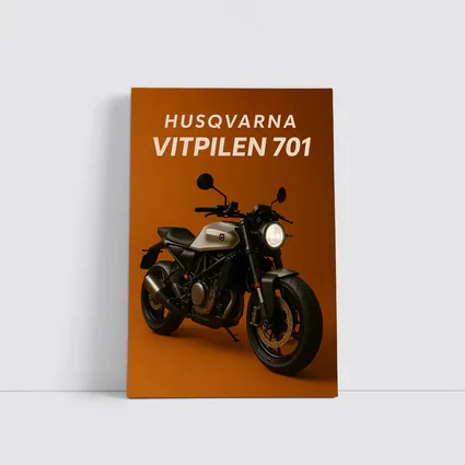 Husqvarna Vitpilen 701 Motorcycle Orange Background