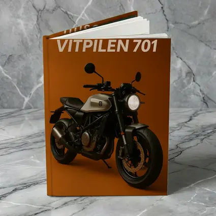 Husqvarna Vitpilen 701 Motorcycle Orange Background