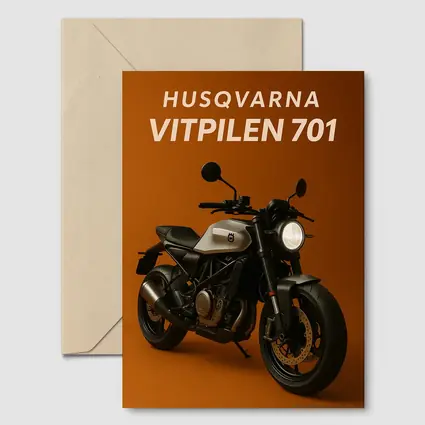 Husqvarna Vitpilen 701 Motorcycle Orange Background