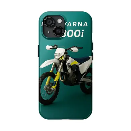Husqvarna TE 300i Dirt Bike Teal Background