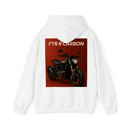 Indian FTR R Carbon Motorcycle Red Background
