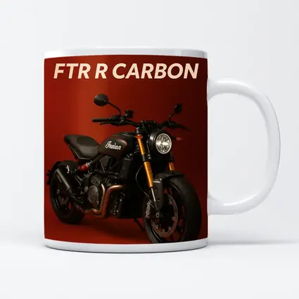 Indian FTR R Carbon Motorcycle Red Background