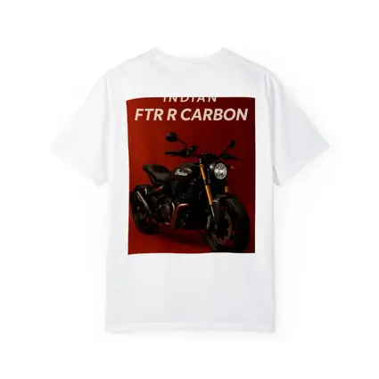Indian FTR R Carbon Motorcycle Red Background