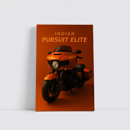 Indian Pursuit Elite Motorcycle Orange Background