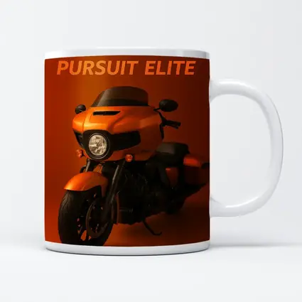 Indian Pursuit Elite Motorcycle Orange Background