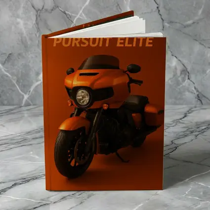 Indian Pursuit Elite Motorcycle Orange Background