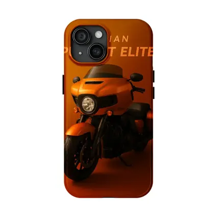 Indian Pursuit Elite Motorcycle Orange Background
