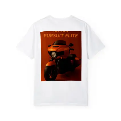Indian Pursuit Elite Motorcycle Orange Background