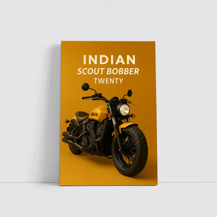 Indian Scout Bobber Twenty Yellow Background