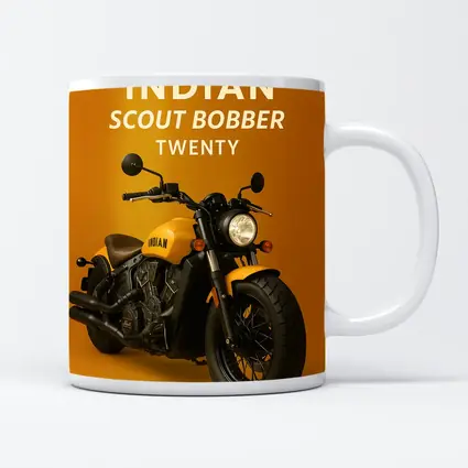 Indian Scout Bobber Twenty Yellow Background