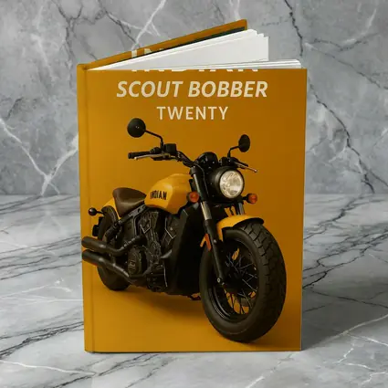 Indian Scout Bobber Twenty Yellow Background