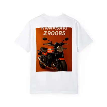 Kawasaki Z900RS Retro Motorcycle Orange Background