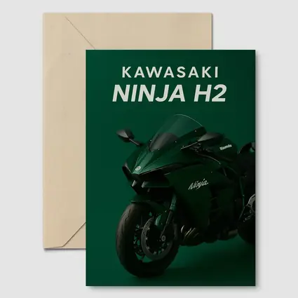 Kawasaki Ninja H2 Green Studio Art