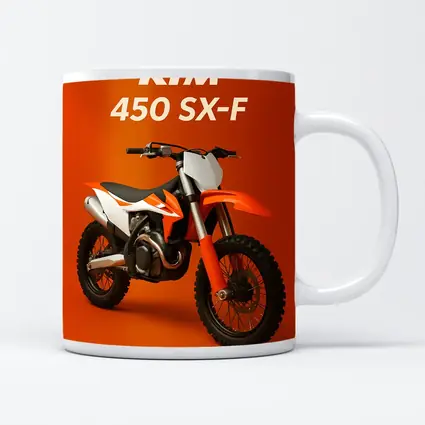 KTM 450 SX-F Motocross Bike Orange Background